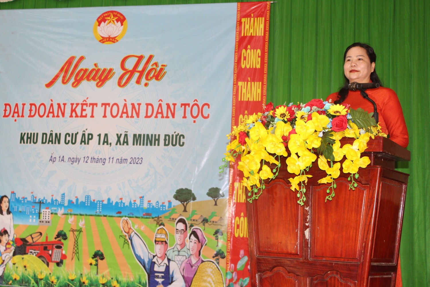 Bà Trịnh Thanh Triều   UVBTV Huyện ủy, Phó chủ tịch HĐND huyện phát biểu chỉ đạo